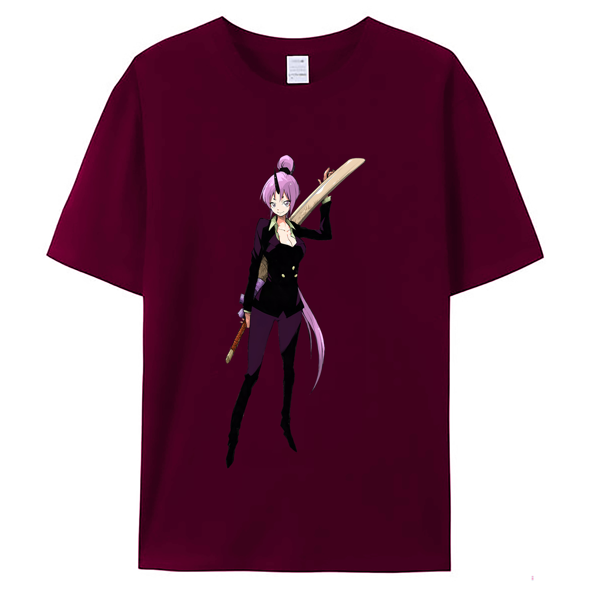 （画像用） 転スラ Regarding Reincarnated to Slime レディースカジュアルプリントTシャツ（綿100％）